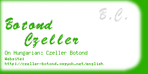 botond czeller business card